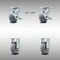 Service Caster 5 Inch Stainless Steel Thermoplastic Caster Set with 2 Brake/Swivel Lock 2 Rigid SCC-SS30S520-TPRBD-TLB-BSL-2-R-2 - alternate 1